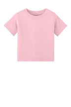 Front View of Pink BELLA+CANVAS Infant Jersey Short Sleeve Tee BC3001B