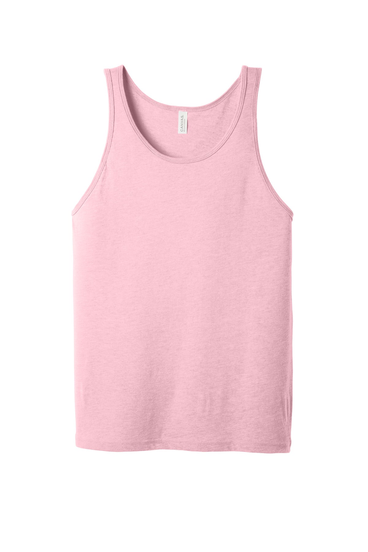 Front View of Pink BELLA+CANVAS Unisex Jersey Tank. BC3480