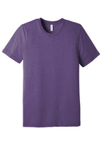 Front View of Purple TB BELLA+CANVAS Unisex Triblend Short Sleeve Tee. BC3413