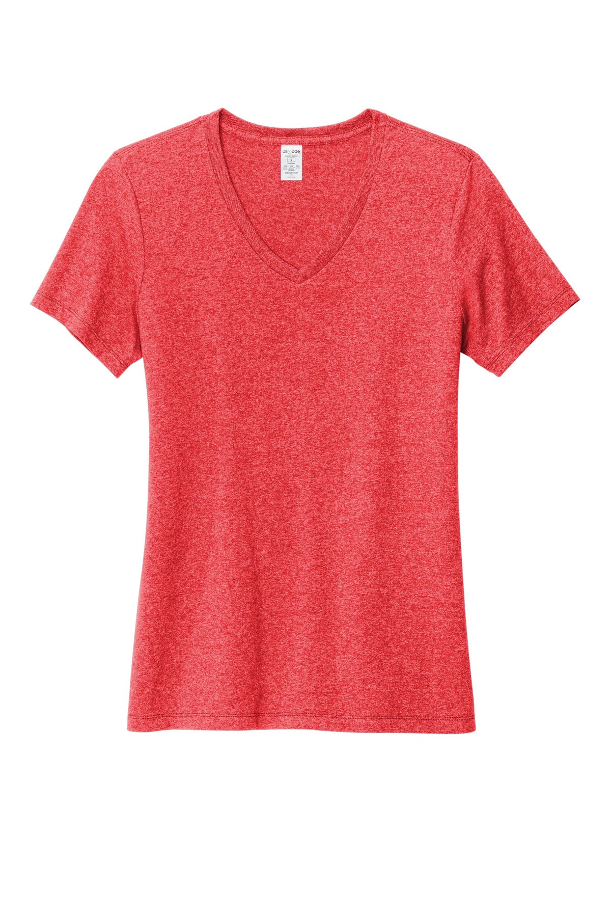 Front View of ReclmdRdHt Allmade Women's Recycled Blend V-Neck Tee AL2303
