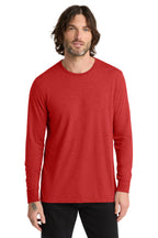 Front View of Rise Up Red Allmade Unisex Tri-Blend Long Sleeve Tee AL6004