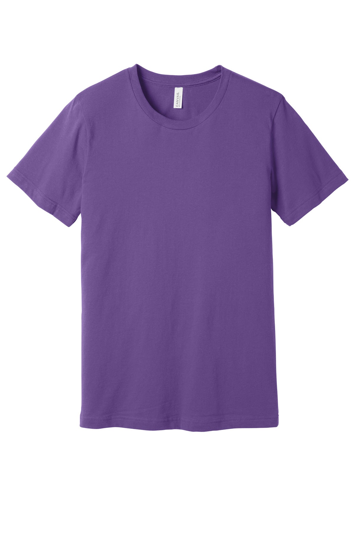 Front View of RoylPurple BELLA+CANVAS Unisex Jersey Short Sleeve Tee. BC3001