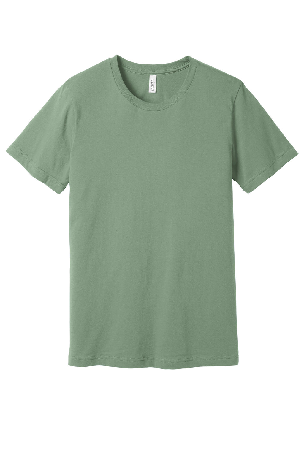 Front View of Sage BELLA+CANVAS Unisex Jersey Short Sleeve Tee. BC3001