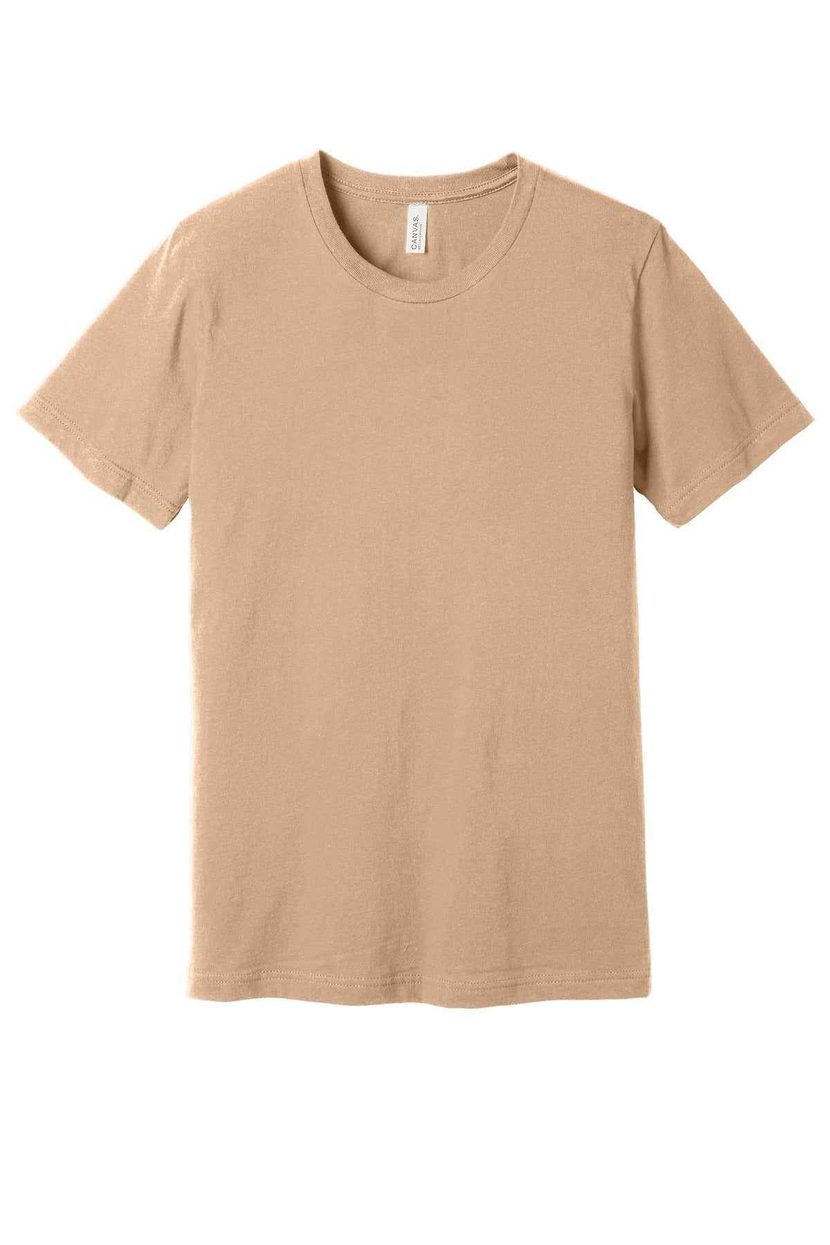 Front View of SandDune BELLA+CANVAS Unisex Jersey Short Sleeve Tee. BC3001