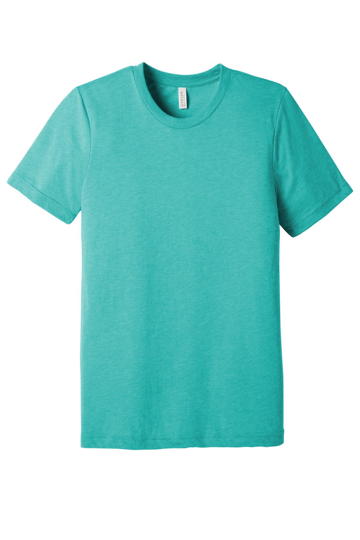 Front View of Sea Green TB BELLA+CANVAS Unisex Triblend Short Sleeve Tee. BC3413