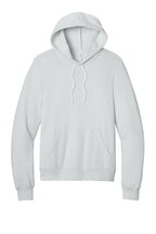 Front View of Silver BELLA+CANVAS Unisex Sponge Fleece Pullover Hoodie. BC3719