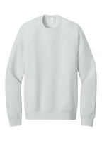 Front View of Silver BELLA+CANVAS Unisex Sponge Fleece Raglan Sweatshirt. BC3901