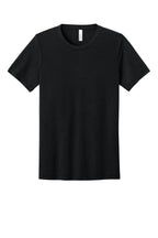 Front View of Sld Black TB BELLA+CANVAS Unisex Triblend Short Sleeve Tee. BC3413