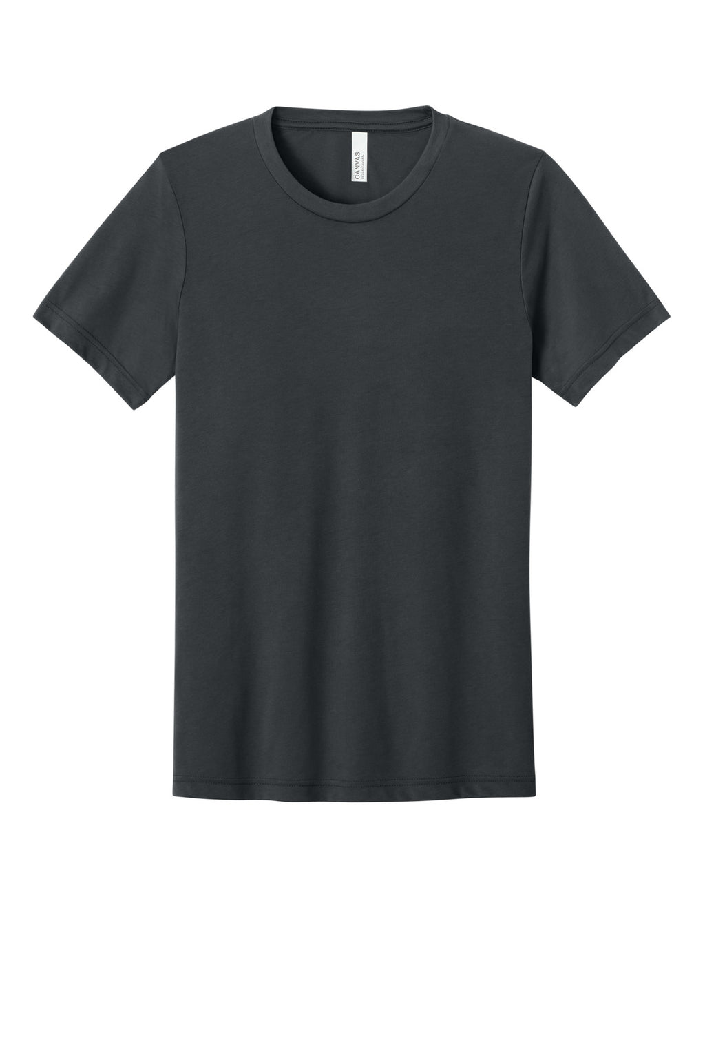 Front View of Sld Dk Grey TB BELLA+CANVAS Unisex Triblend Short Sleeve Tee. BC3413