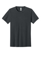 Front View of Sld Dk Grey TB BELLA+CANVAS Unisex Triblend Short Sleeve Tee. BC3413