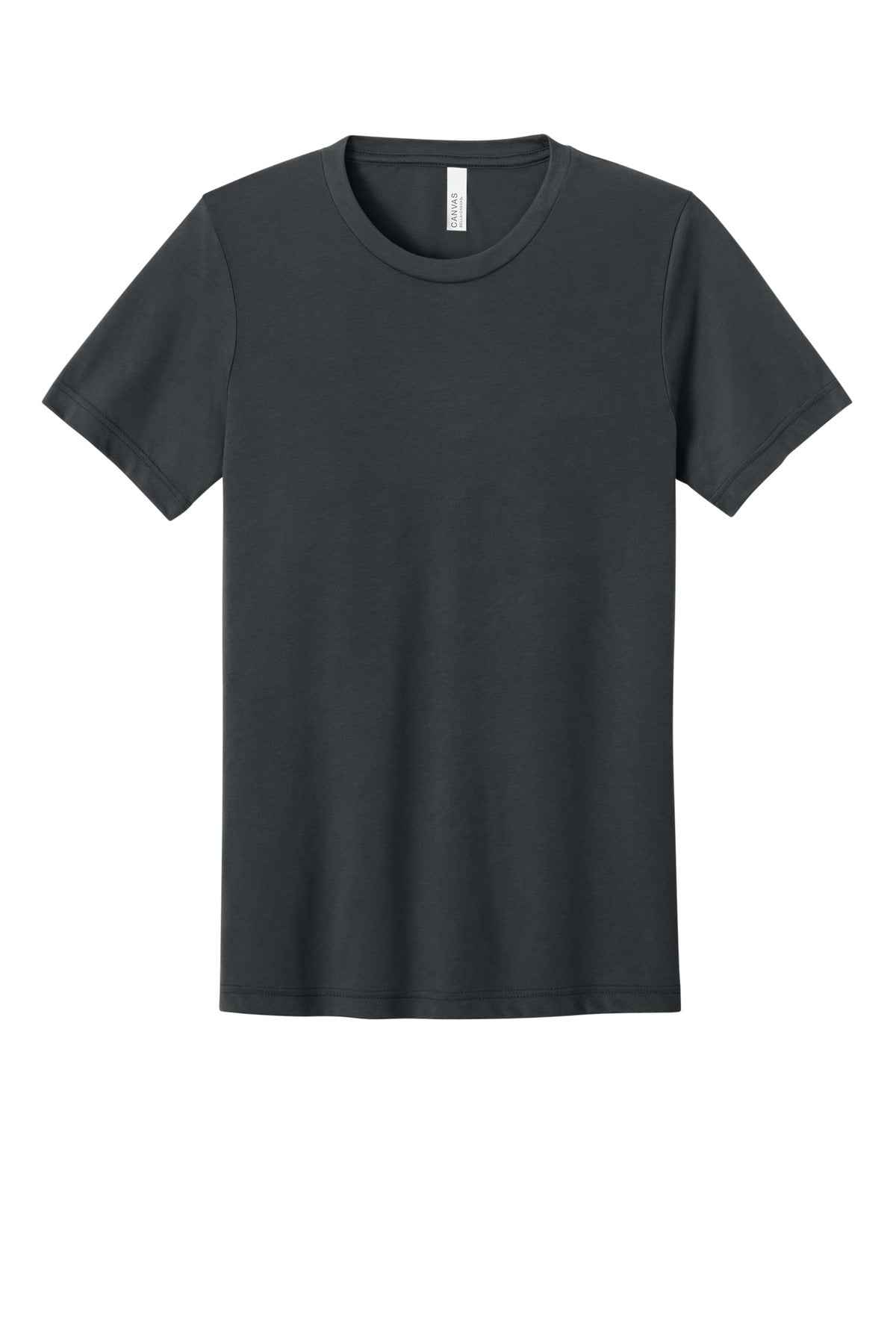 Front View of Sld Dk Grey TB BELLA+CANVAS Unisex Triblend Short Sleeve Tee. BC3413