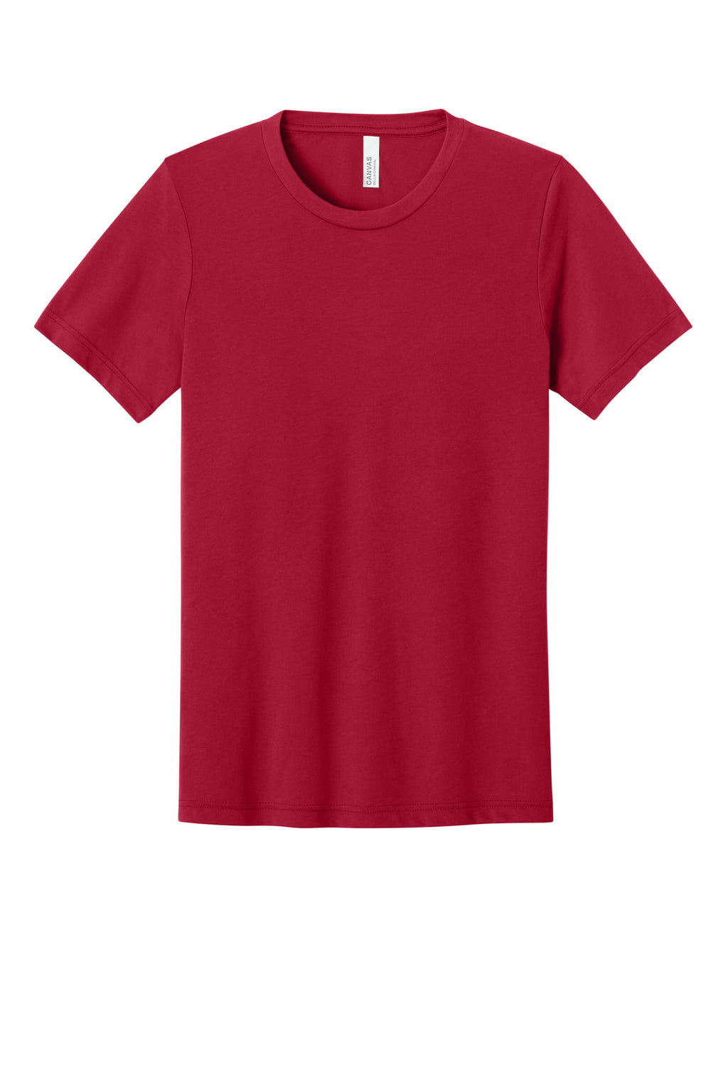 Front View of Sld Red TB BELLA+CANVAS Unisex Triblend Short Sleeve Tee. BC3413