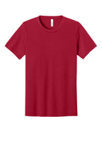 Front View of Sld Red TB BELLA+CANVAS Unisex Triblend Short Sleeve Tee. BC3413