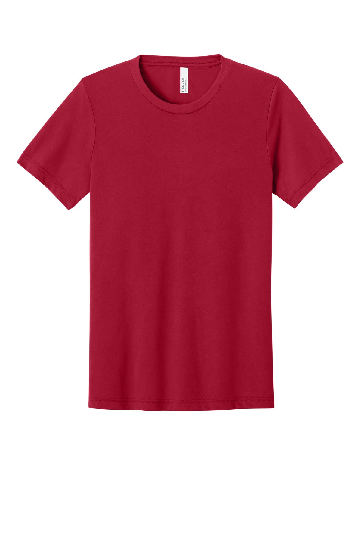 Front View of Sld Red TB BELLA+CANVAS Unisex Triblend Short Sleeve Tee. BC3413