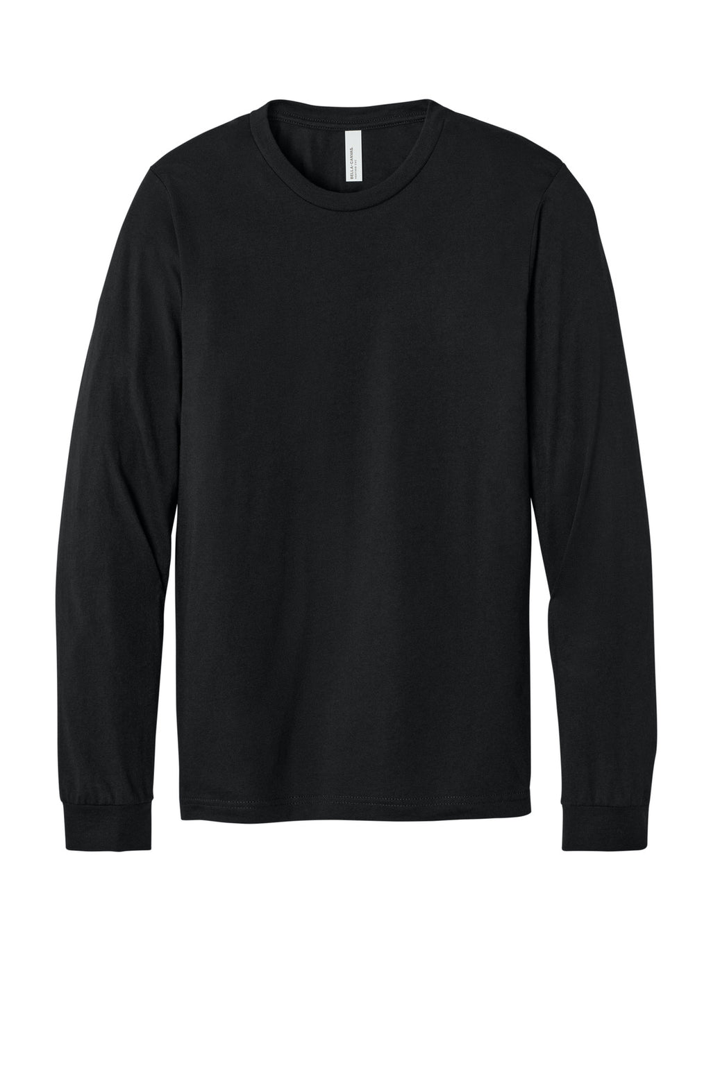 Front View of SldBkBlend BELLA+CANVAS Unisex Heather CVC Long Sleeve Tee BC3501CVC