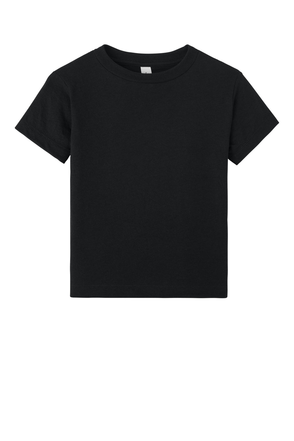 Front View of SldBlkTB BELLA+CANVAS Toddler Triblend Short Sleeve Tee BC3413T