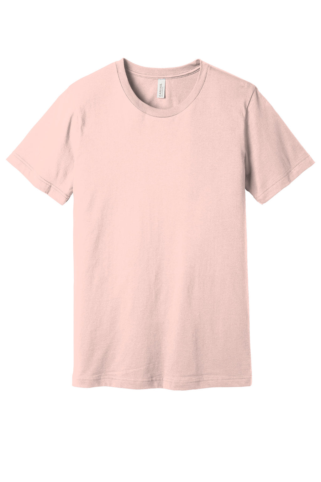 Front View of Soft Pink BELLA+CANVAS Unisex Jersey Short Sleeve Tee. BC3001