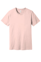 Front View of Soft Pink BELLA+CANVAS Unisex Jersey Short Sleeve Tee. BC3001