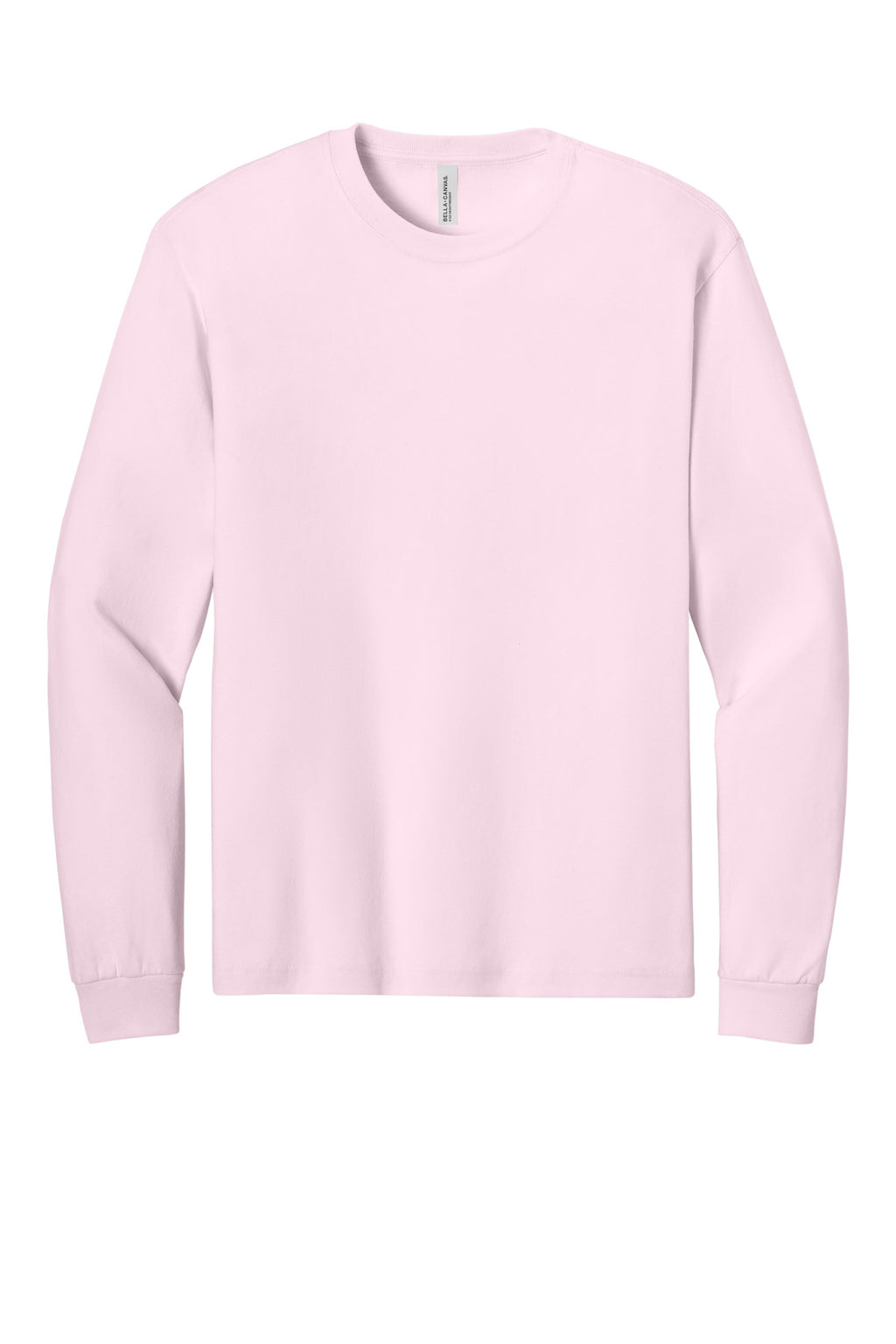 Front View of SoftPink BELLA+CANVAS Unisex 6-Ounce Heavyweight Long Sleeve Tee BC3511