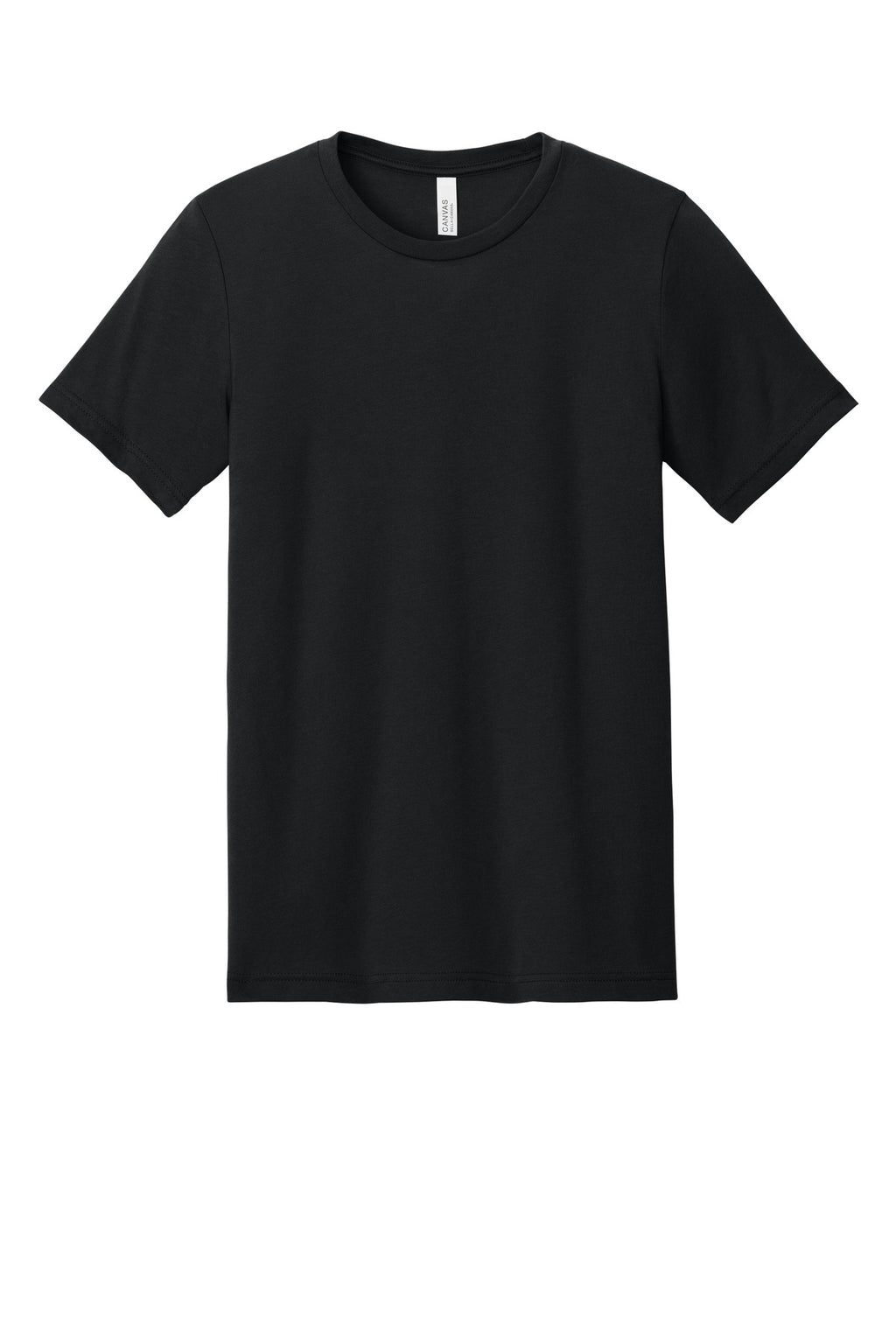 Front View of Sol Black Blnd BELLA+CANVAS Unisex Heather CVC Short Sleeve Tee. BC3001CVC