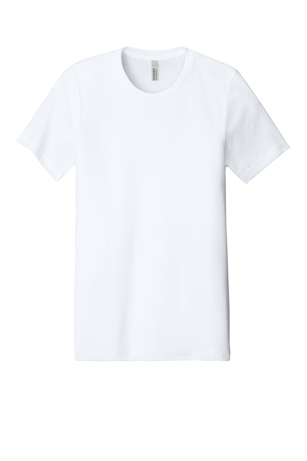 Front View of Sol White Blnd BELLA+CANVAS Unisex Heather CVC Short Sleeve Tee. BC3001CVC