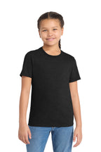 Front View of Space Black Allmade Youth Tri-Blend Tee AL207