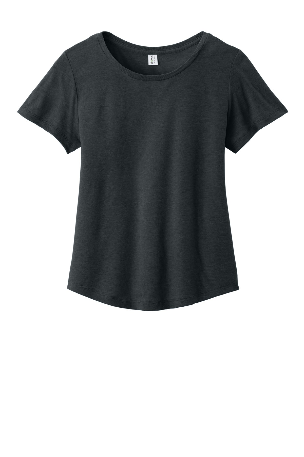 Front View of SpaceBlack Allmade Women's Relaxed Tri-Blend Scoop Neck Tee AL2015