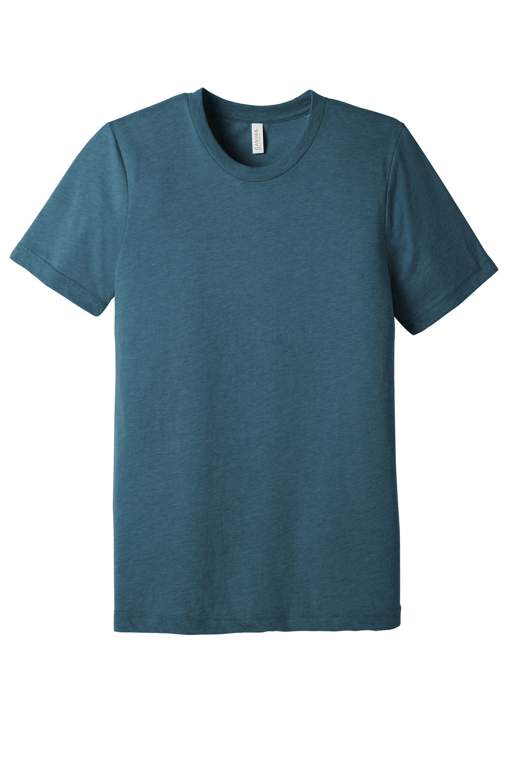 Front View of Steel Blue TB BELLA+CANVAS Unisex Triblend Short Sleeve Tee. BC3413