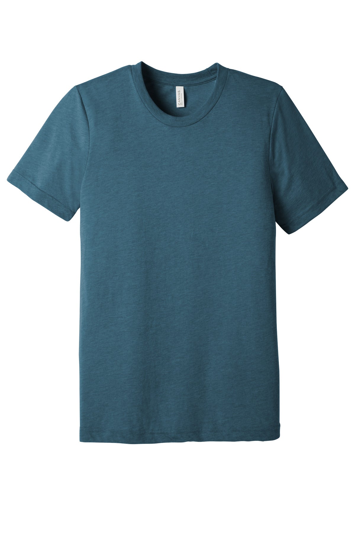 Front View of Steel Blue TB BELLA+CANVAS Unisex Triblend Short Sleeve Tee. BC3413