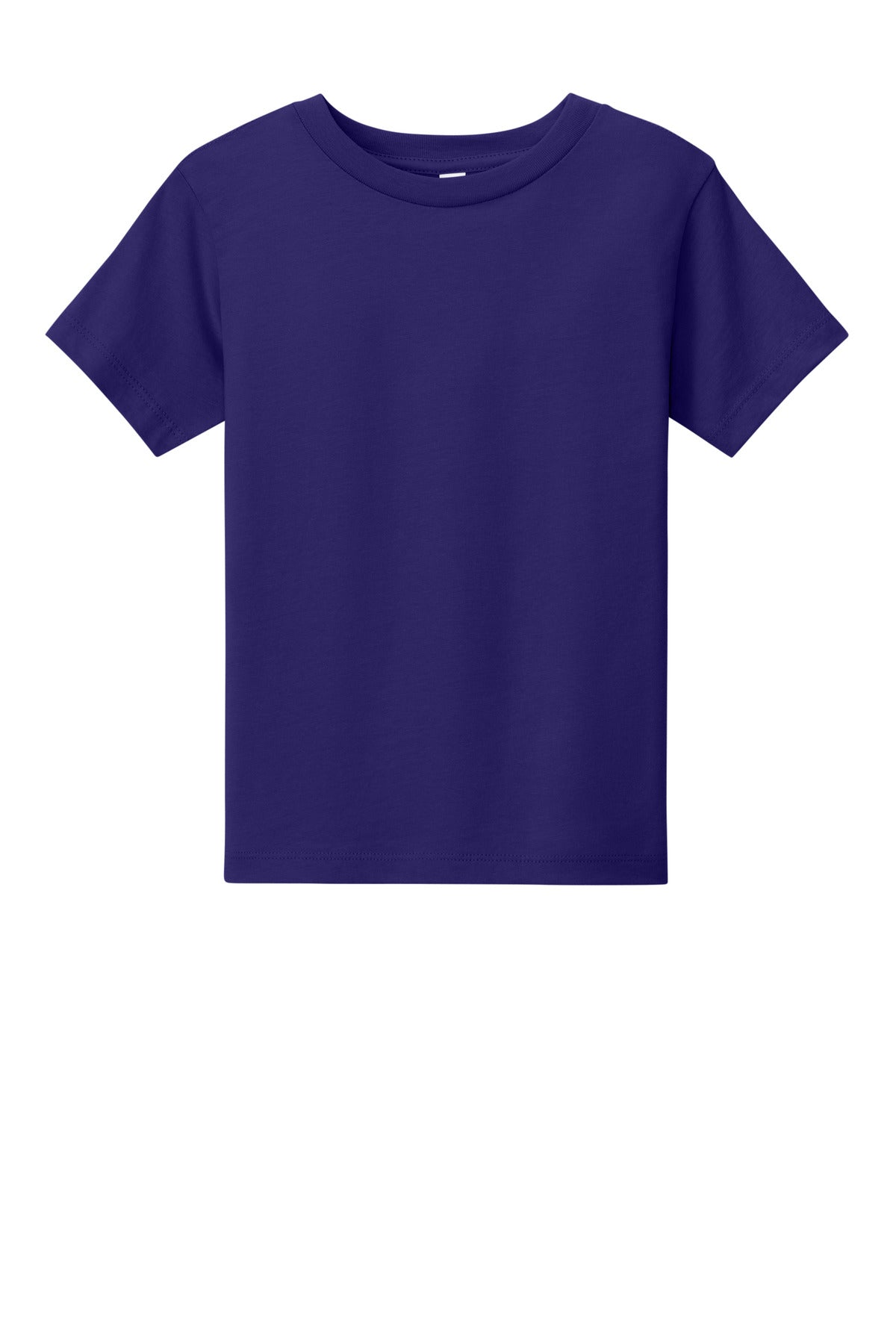 Front View of TeamPurple BELLA+CANVAS Toddler Short Sleeve Tee BC3001T