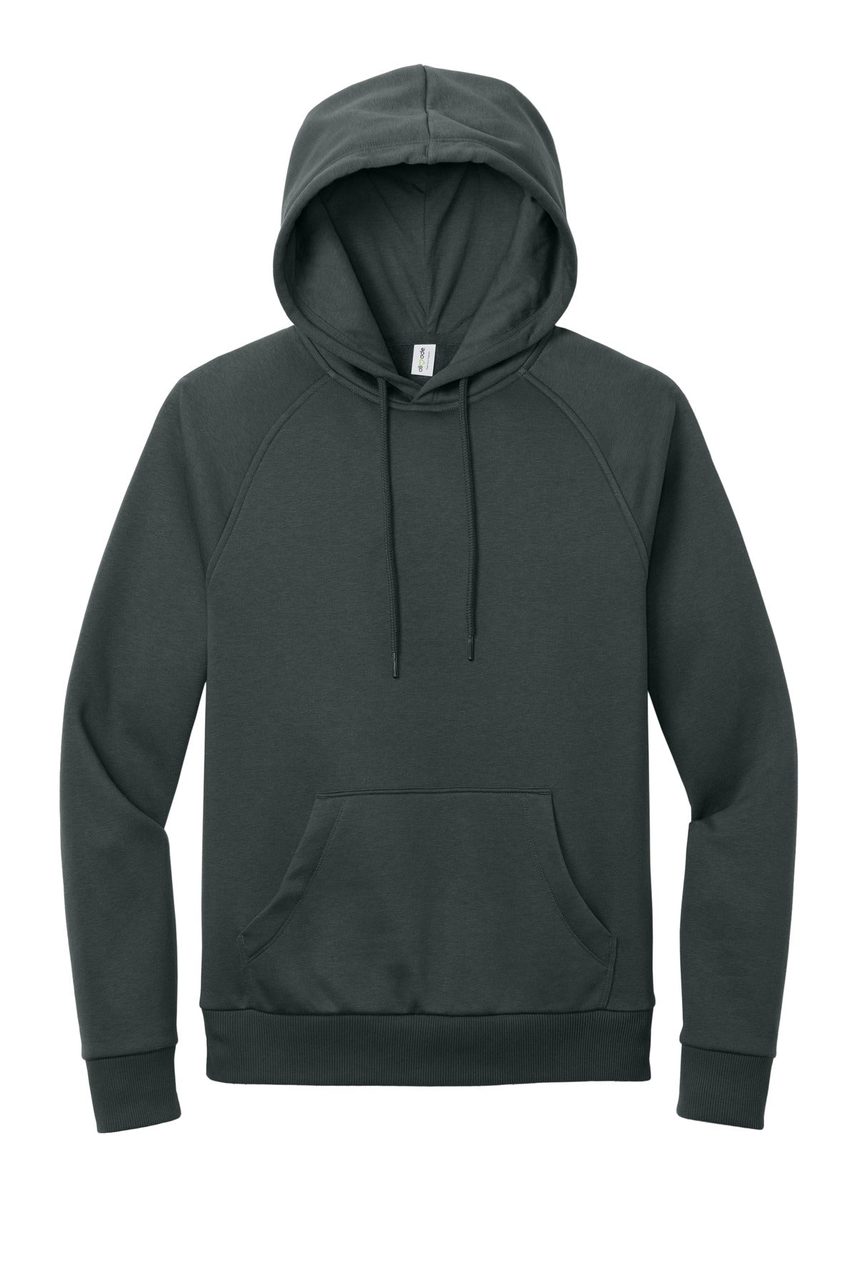 Front View of Teraingrey Allmade Unisex Organic CVC Fleece Pullover Hoodie AL5000
