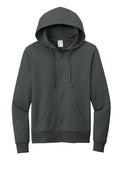 Front View of Teraingrey Allmade Unisex Organic French Terry Full-Zip Hoodie AL4002