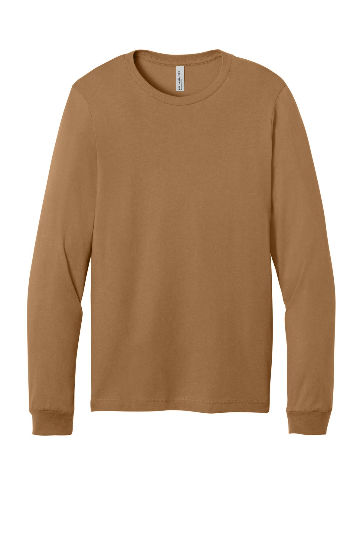 Front View of Toast BELLA+CANVAS Unisex Jersey Long Sleeve Tee. BC3501