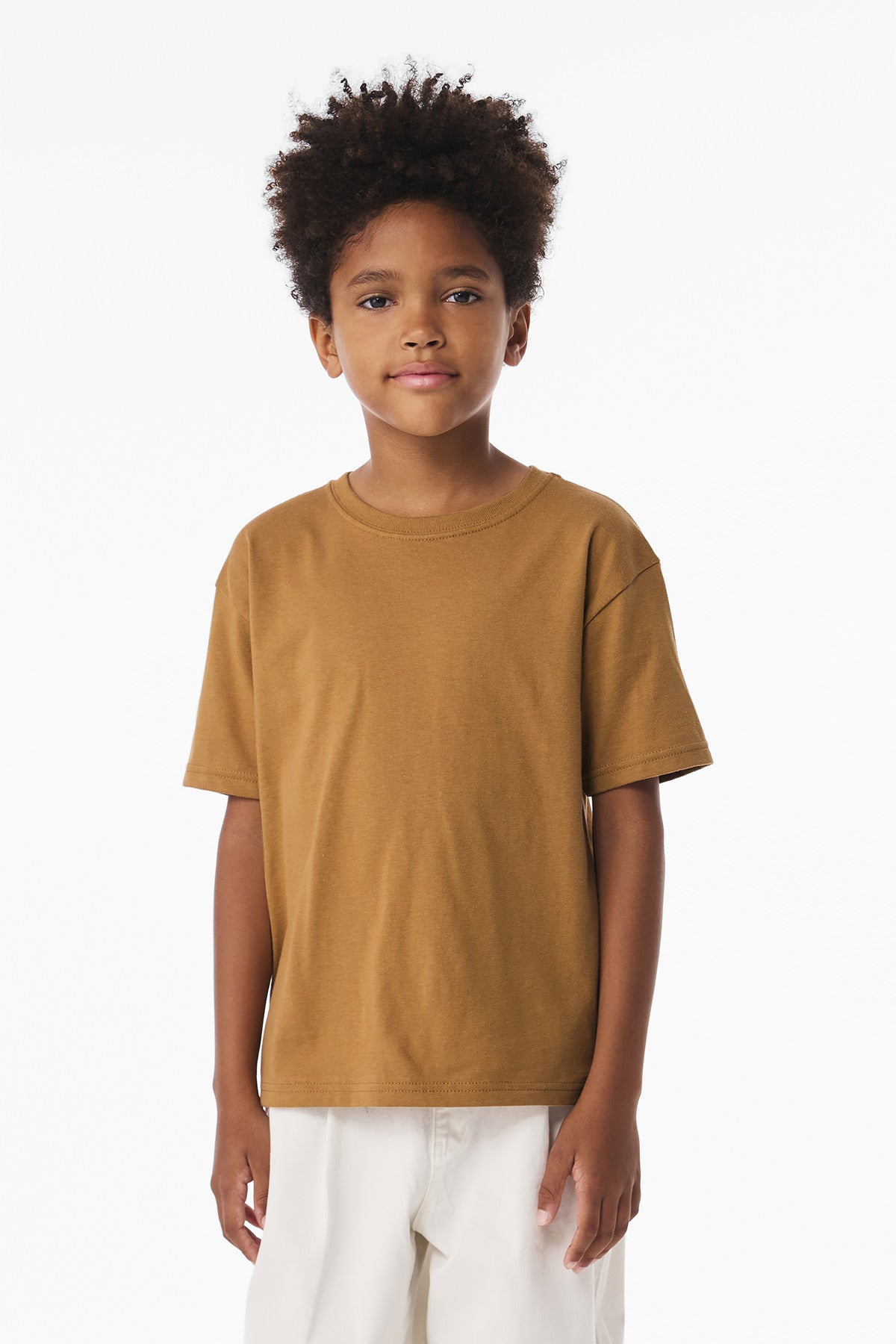 Front View of Toast BELLA+CANVAS Youth 6-Ounce Heavyweight Tee BC3010Y