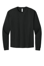 Front View of VtgBlack BELLA+CANVAS Unisex 6-Ounce Heavyweight Long Sleeve Tee BC3511