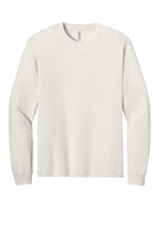 Front View of VtgWhite BELLA+CANVAS Unisex 6-Ounce Heavyweight Long Sleeve Tee BC3511