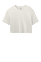Front View of VtgWhite BELLA+CANVAS Women's Jersey Crop Tee BC6482