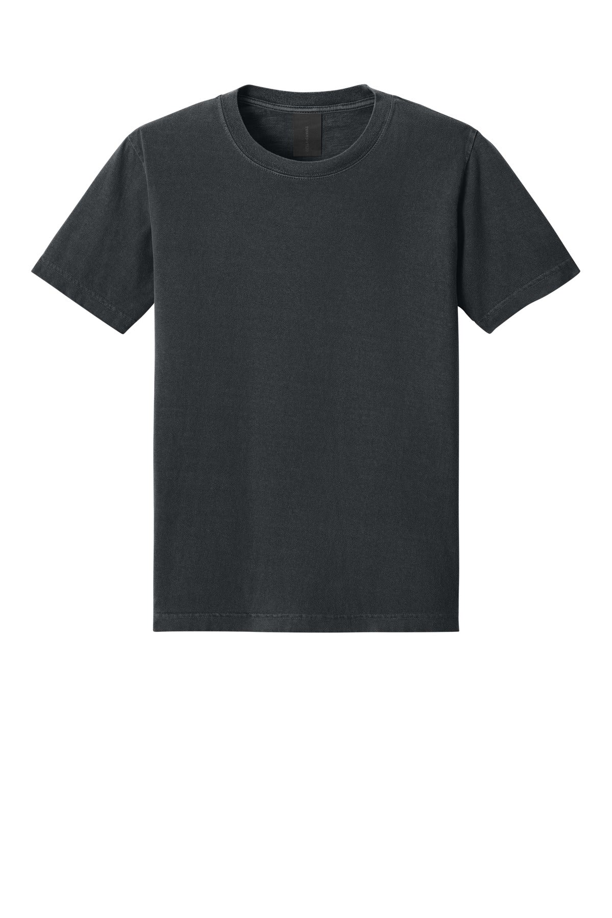 Front View of WashedBlk BELLA+CANVAS Unisex Heavyweight Garment-Dyed Tee BC4810GD