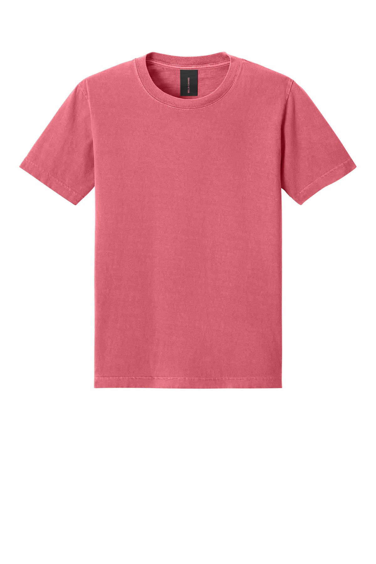 Front View of WashedRed BELLA+CANVAS Unisex Heavyweight Garment-Dyed Tee BC4810GD