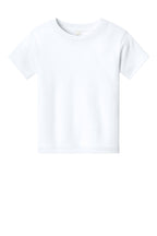 Front View of White BELLA+CANVAS Toddler Short Sleeve Tee BC3001T