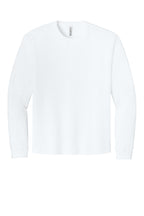 Front View of White BELLA+CANVAS Unisex 7.5-Ounce Heavyweight Long Sleeve Tee BC4651