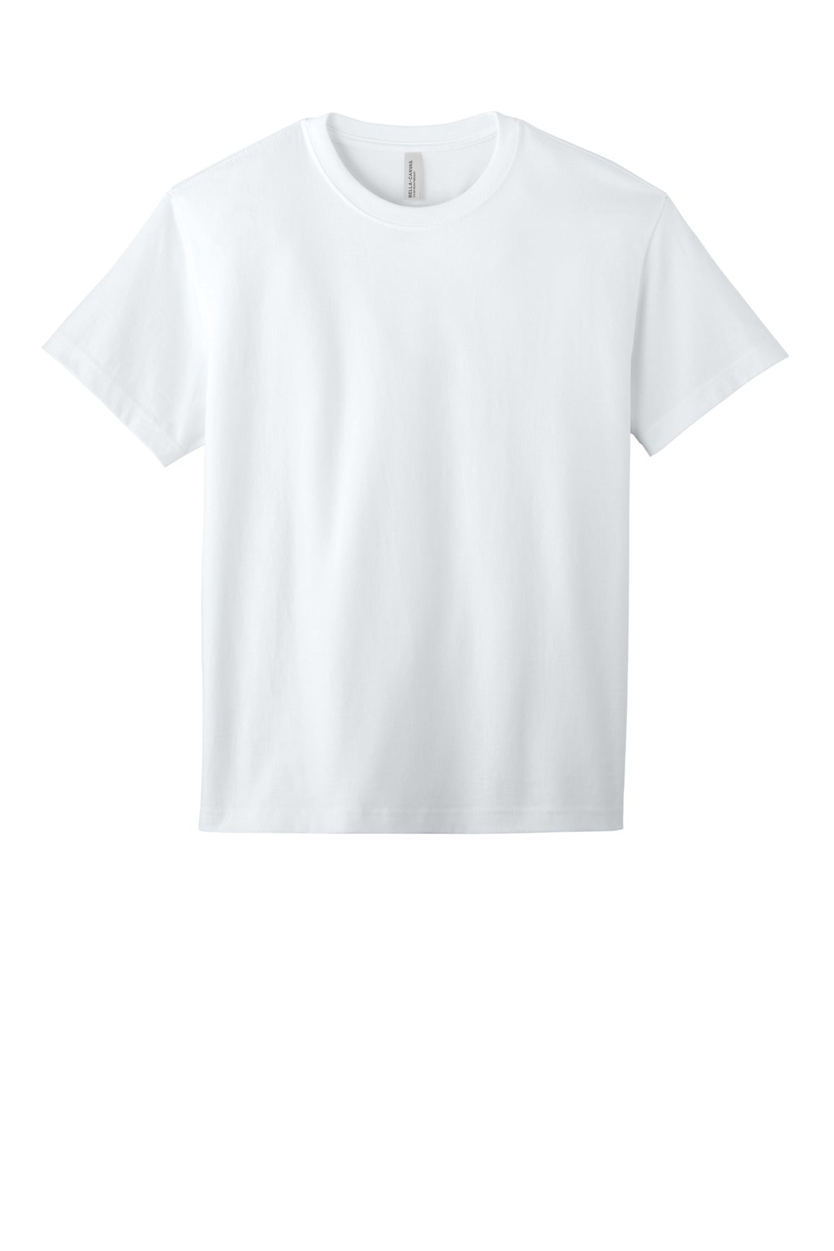 Front View of White BELLA+CANVAS Unisex 7.5-Ounce Heavyweight Tee BC4610