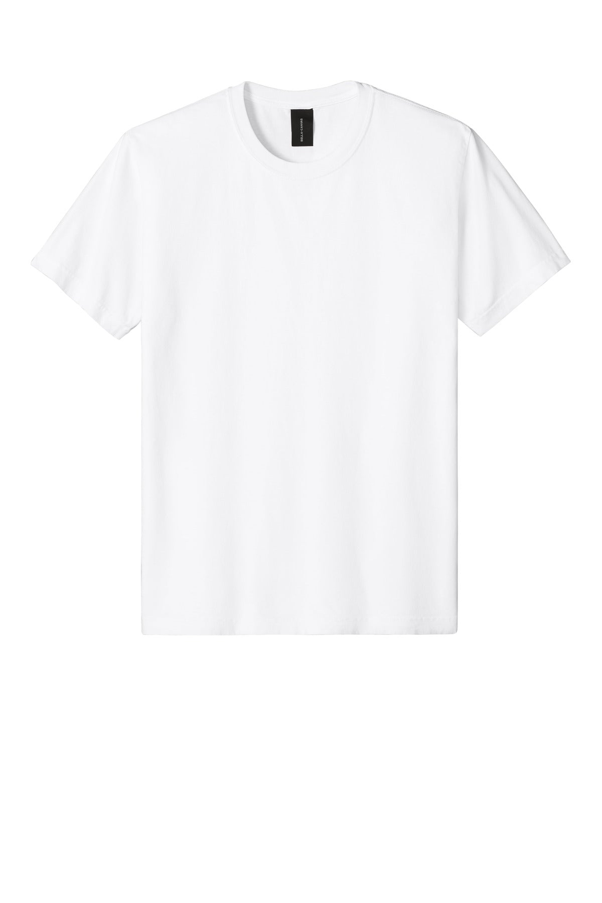 Front View of White BELLA+CANVAS Unisex Heavyweight Garment-Dyed Tee BC4810GD