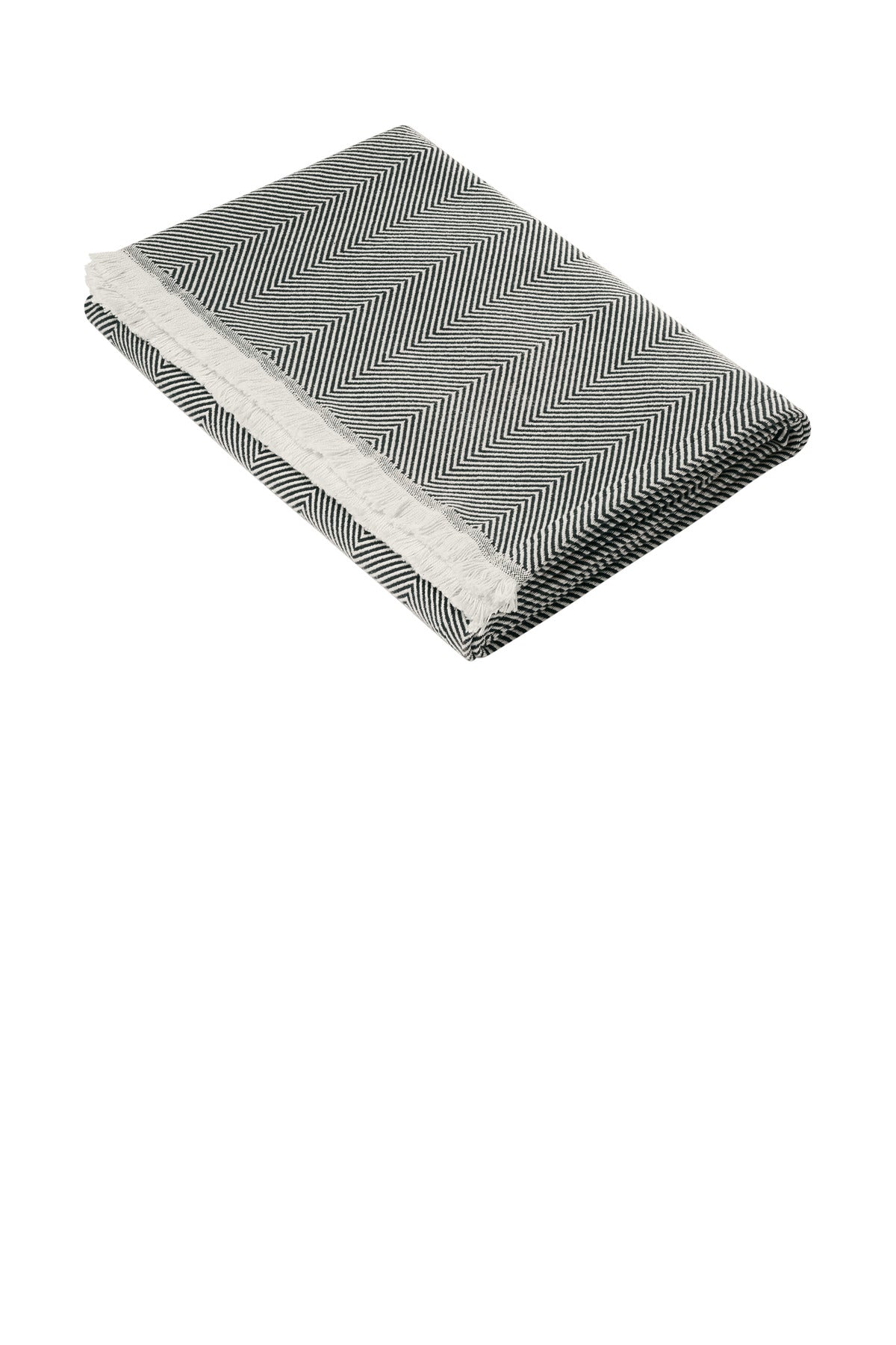 Front View of WrGy/Parch Brooks Brothers Coastal Throw BB19001