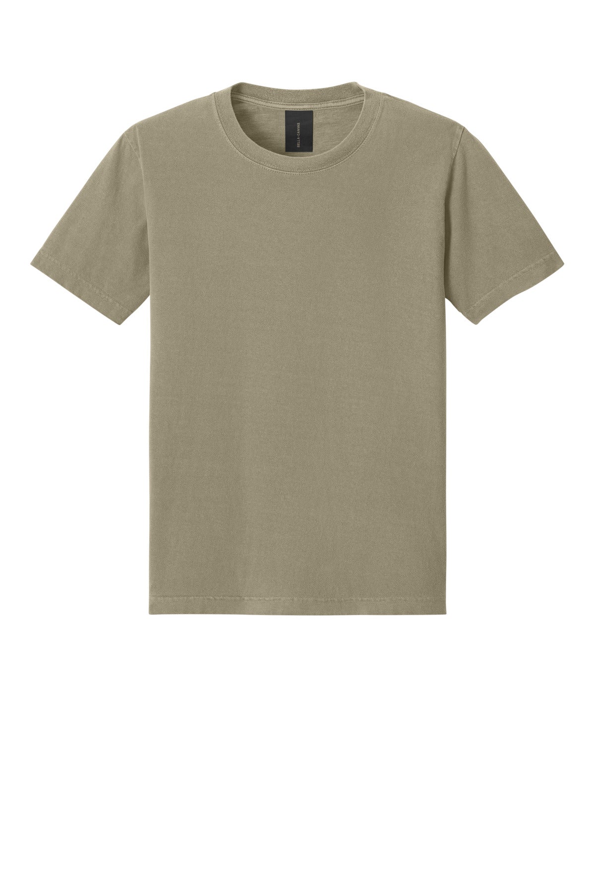 Front View of WshdOlive BELLA+CANVAS Unisex Heavyweight Garment-Dyed Tee BC4810GD