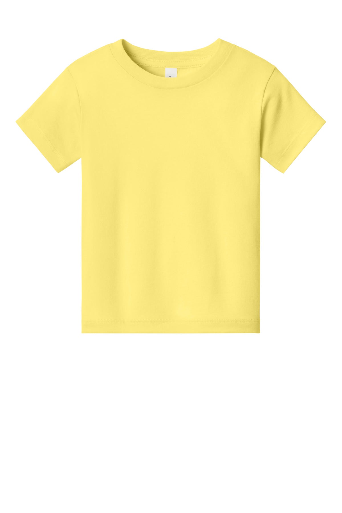 Front View of Yellow BELLA+CANVAS Toddler Short Sleeve Tee BC3001T