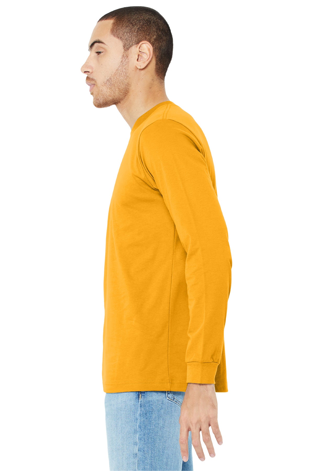 Gold BELLA+CANVAS Unisex Jersey Long Sleeve Tee. BC3501