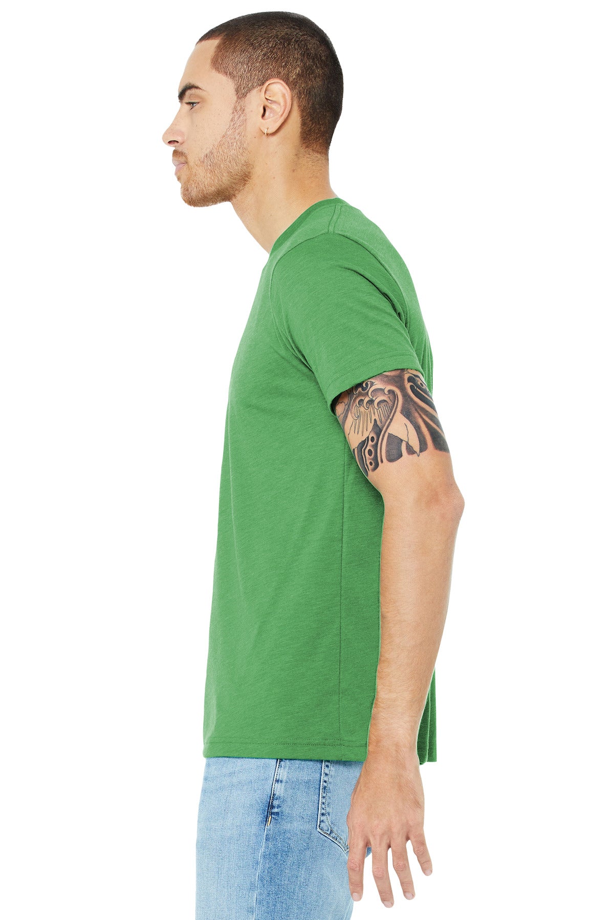 Green TB BELLA+CANVAS Unisex Triblend Short Sleeve Tee. BC3413