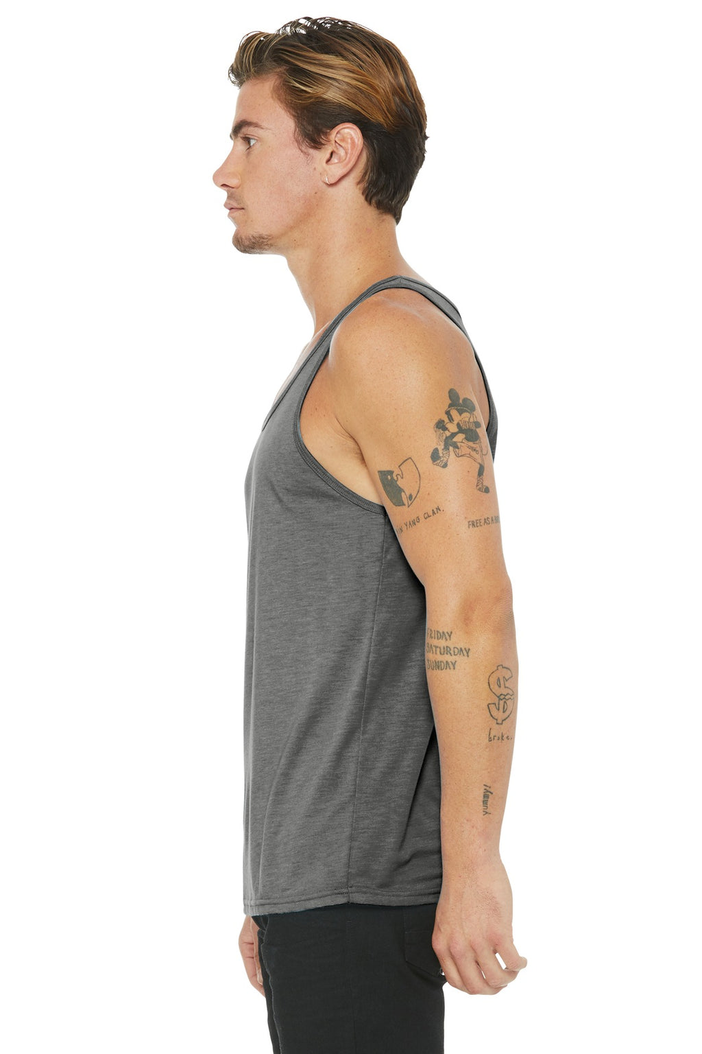 Grey TB BELLA+CANVAS Unisex Jersey Tank. BC3480