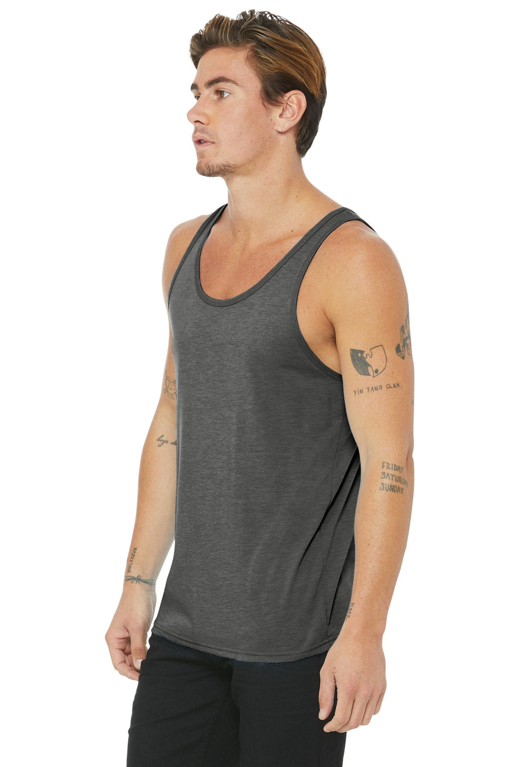 Grey TB BELLA+CANVAS Unisex Jersey Tank. BC3480